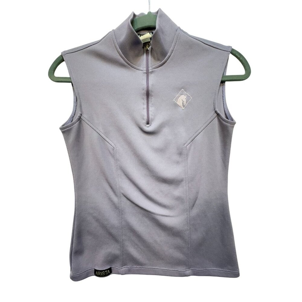 Arista Womens Sleeveless Performance Top Size XS Lavender High Neck Activewear